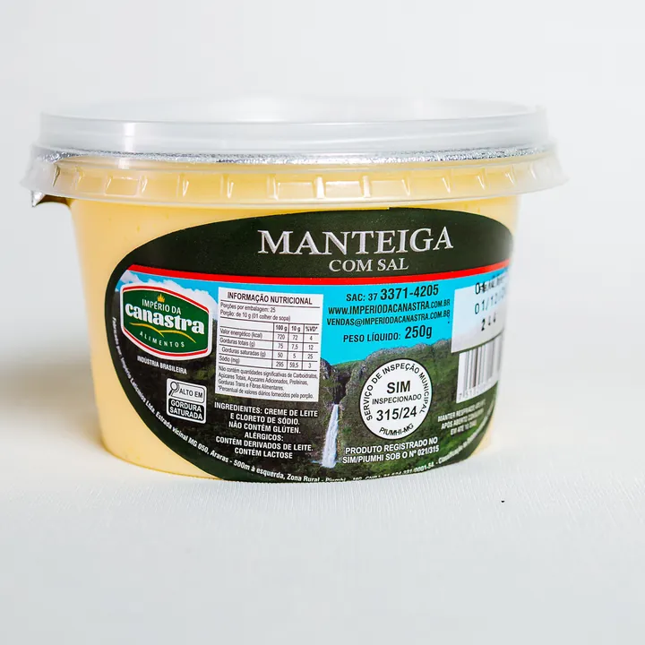 Manteiga de leite com sal 250 g