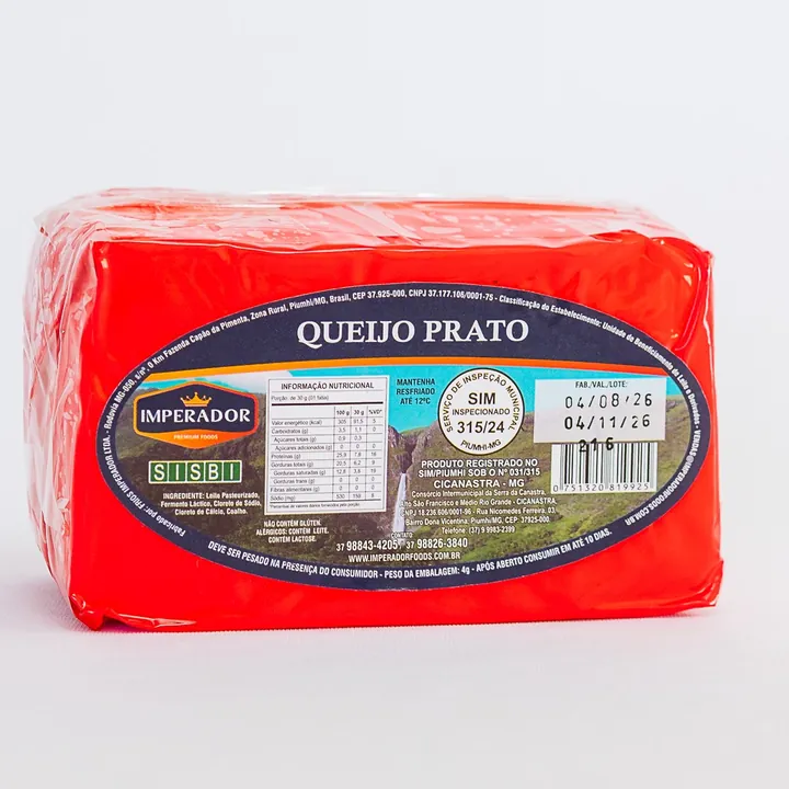 Queijo prato em barra Imperador